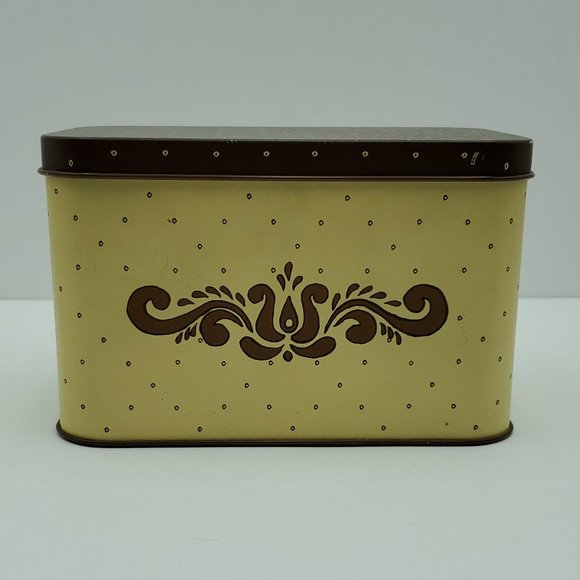 Pfaltzgraff Other - Pfaltzgraff Village Metal Recipe Card Holder Tin Box Cookie Candy Tea Tin